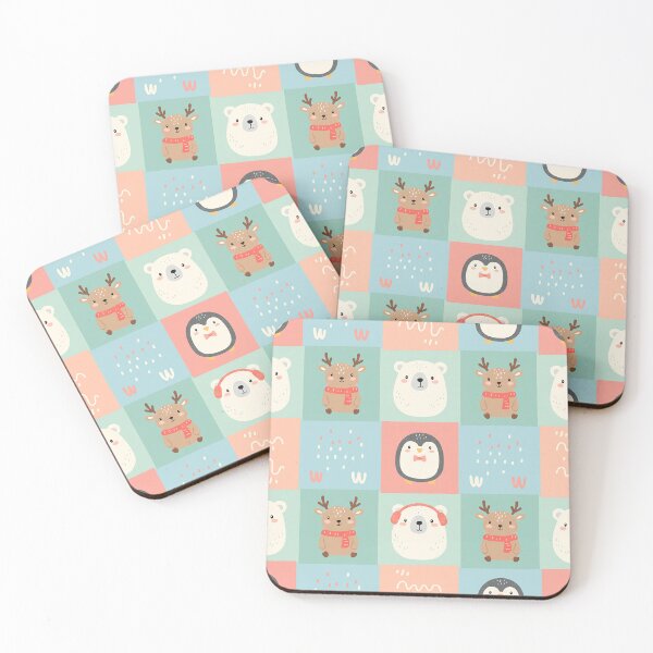 Item preview, Cute Winter Animals Seamless Pattern – Pastel Reindeer, Penguins & Polar Bears designed and sold by Iras-Art-Corner.