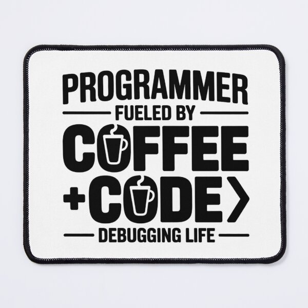 Item preview, Programmer Fueled By Coffee And Code Debugging Life Funny Tech Typography designed and sold by GiftsForge.