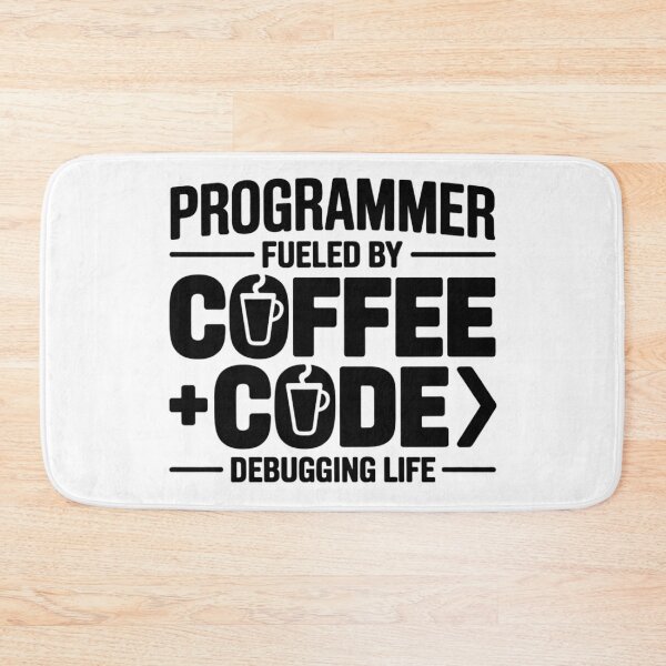 Item preview, Programmer Fueled By Coffee And Code Debugging Life Funny Tech Typography designed and sold by GiftsForge.