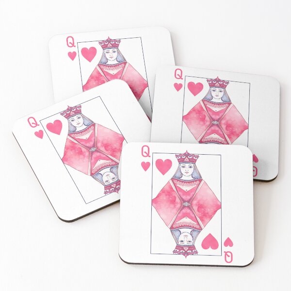 Item preview, Pink Queen of Hearts Playing Card Wall Art, Girly Decor, Coquette Wall Art designed and sold by MarenandCo.