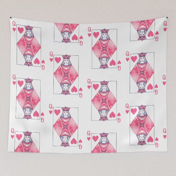 Item preview, Pink Queen of Hearts Playing Card Wall Art, Girly Decor, Coquette Wall Art designed and sold by MarenandCo.