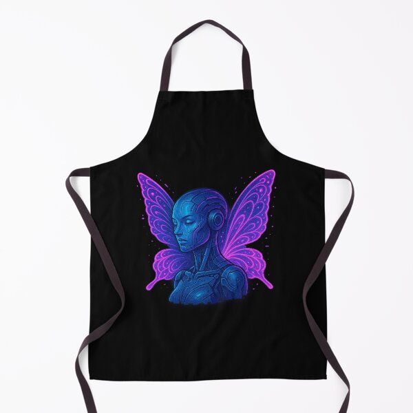 Item preview, Cyber Butterfly Android – Neon Techno Wings Portrait designed and sold by AddictiveDesign.
