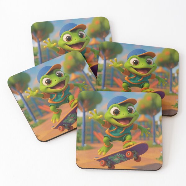 Item preview, Skater Green Tree Frog designed and sold by Sillytoe.