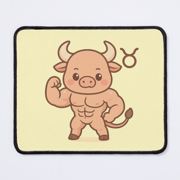 Item preview, Kawaii Pastel Taurus Bull – Cute Muscular Zodiac Sticker, taurus, bull, zodiac, horoscope, star sign, astrology, taurus  designed and sold by RedStudioPRO872.