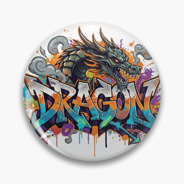 Item preview, Urban Graffiti Dragon Head Mascot designed and sold by newvisionart191.