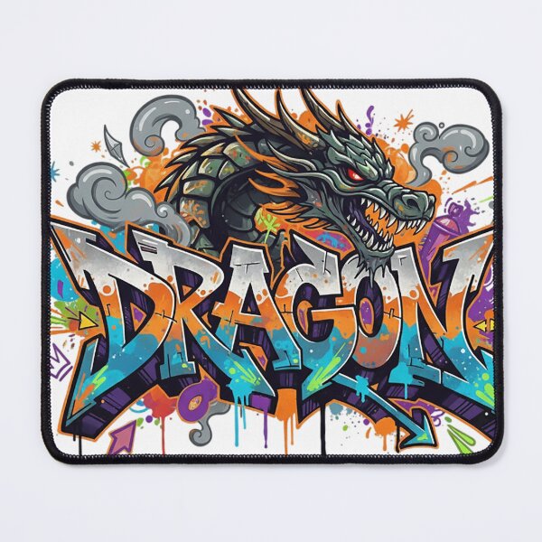 Item preview, Urban Graffiti Dragon Head Mascot designed and sold by newvisionart191.