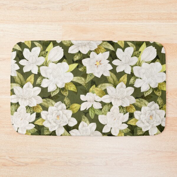 Item preview, Floral Pattern with White Gardenias in Watercolor designed and sold by andrebalest.art.