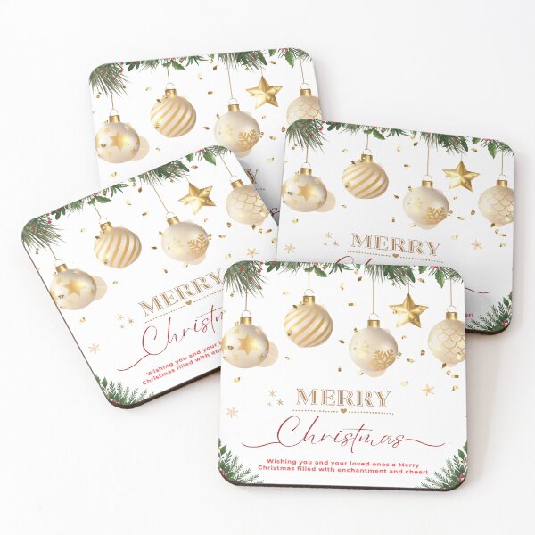Item preview, Festive Gold & Green Holiday Charm, Golden Glow Merry Christmas Card, Elegant Christmas Wishes in Gold designed and sold by GDbanners.