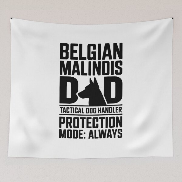 Item preview, Belgian Malinois Dad Tactical Dog Handler Protection Mode Always Typography designed and sold by GiftsForge.