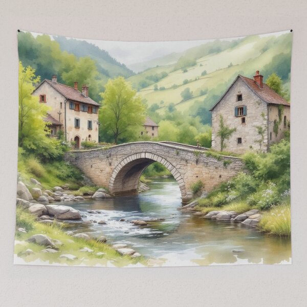 Item preview, Bridge over the Lot (Aveyron) designed and sold by jefboutique6150.