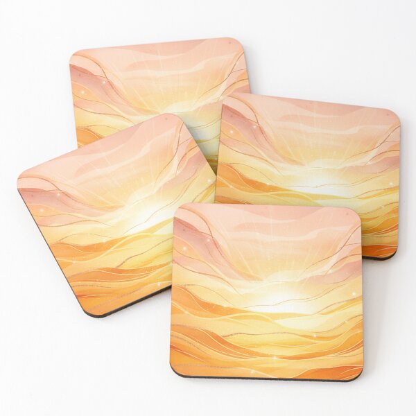 Item preview, Golden Hour Radiance | Abstract Boho Sunset & Waves designed and sold by MonaRose_Art.
