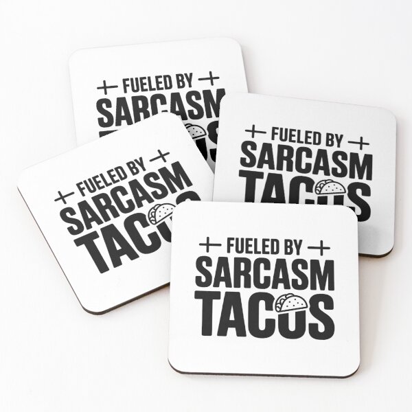 Item preview, Fueled By Sarcasm And Tacos Mexican Food Attitude Funny Typography Design designed and sold by GiftsForge.