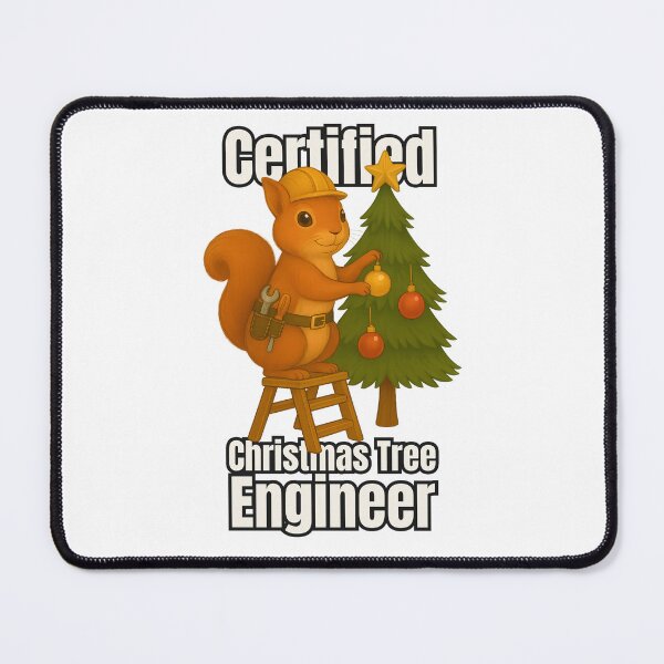 Item preview, Certified Christmas Tree Engineer – Holiday Squirrel designed and sold by SVALANART.