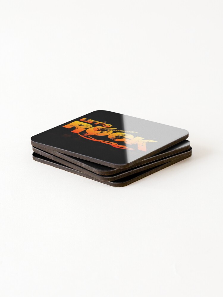 Thumbnail 4 of 5, Coasters (Set of 4), LET'S ROCK R designed and sold by studioabstract.