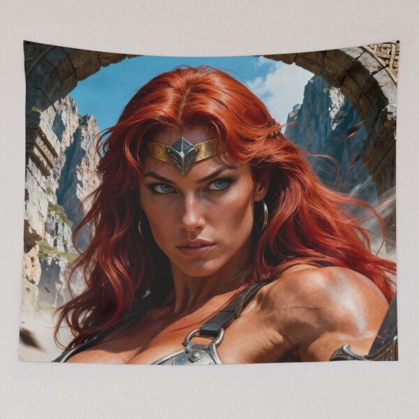 Item preview, Red Sonja – The She-Devil With a Sword | Epic Fantasy Warrior Art designed and sold by Logoetika.