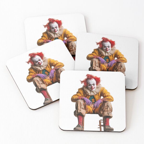 Item preview, Creepy Nightmare Clown – Evil Circus Horror Portrait for Halloween designed and sold by MED-AFDS.