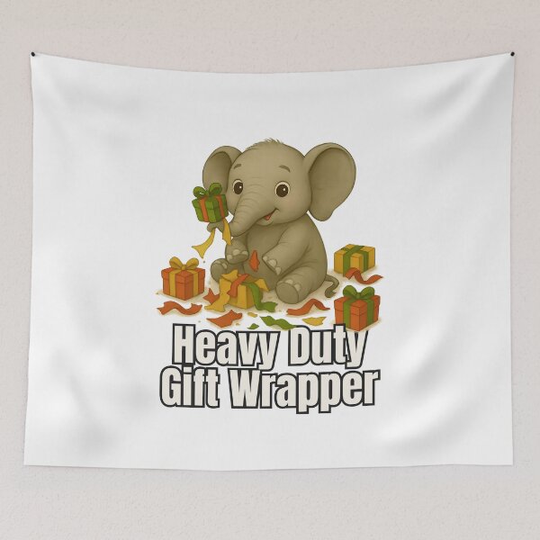 Item preview, Heavy Duty Gift Wrapper – Christmas Elephant designed and sold by SVALANART.