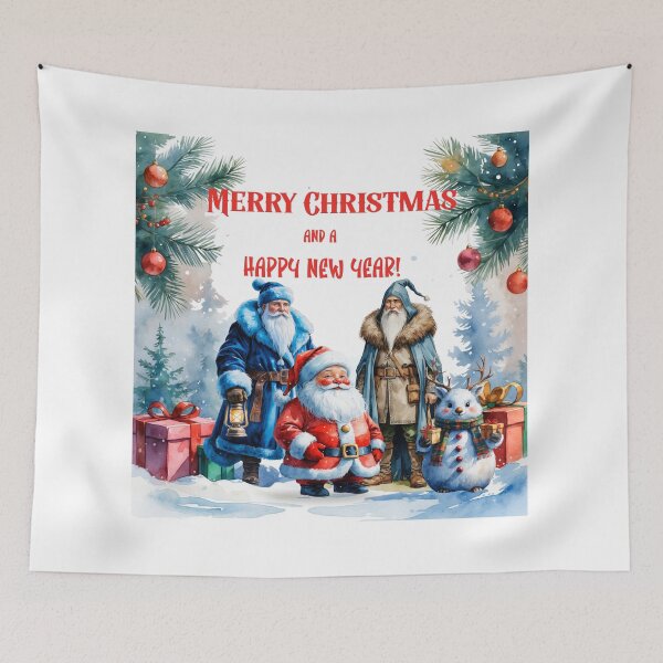 Item preview, Snowy International Christmas Scene – Merry Christmas & Happy New Year Art designed and sold by PAPIRO SIGLO XXI.