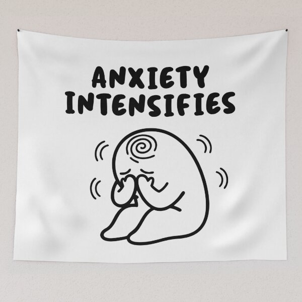Item preview, Anxiety Intensifies designed and sold by CuteUnipoop.