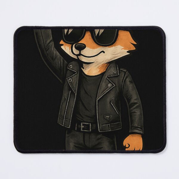 Item preview, Rockstar Fox in Leather Jacket with Attitude designed and sold by Daagath.