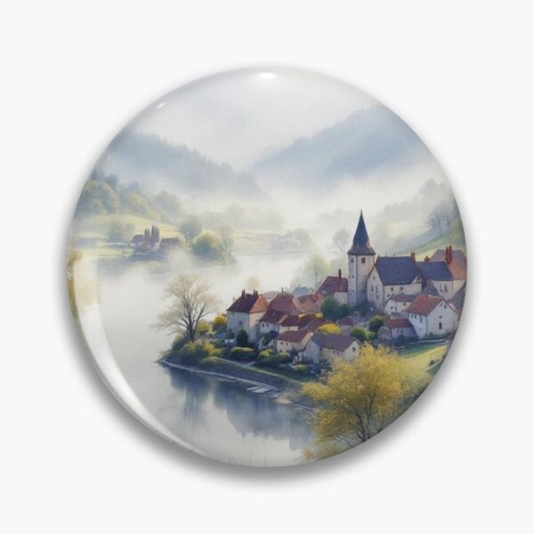 Item preview, Village on the banks of the Lot (Aveyron) designed and sold by jefboutique6150.