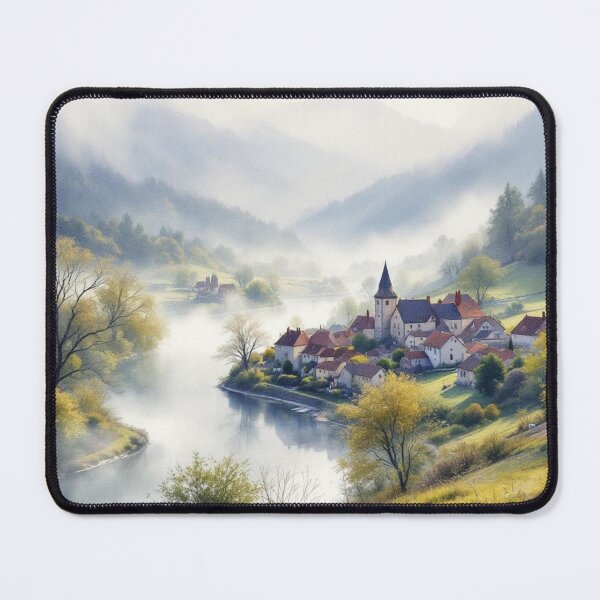 Item preview, Village on the banks of the Lot (Aveyron) designed and sold by jefboutique6150.