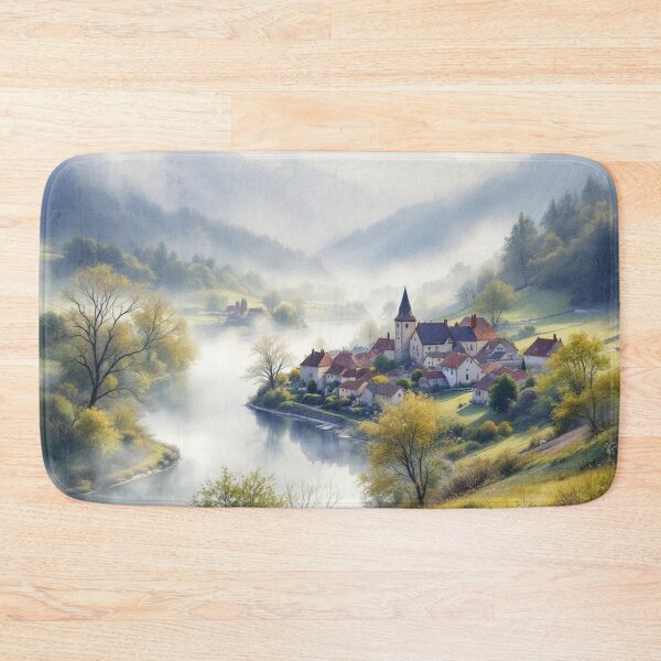 Item preview, Village on the banks of the Lot (Aveyron) designed and sold by jefboutique6150.