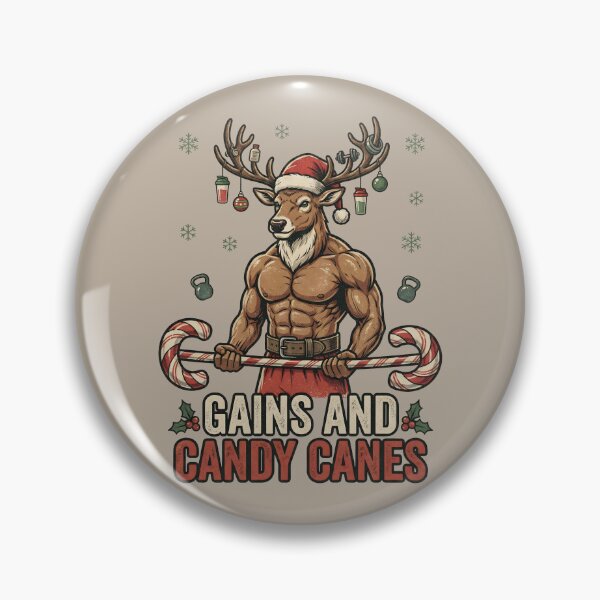 Item preview, Swole Reindeer Christmas Lifter - Candy Cane Gains designed and sold by AwesomeBeyondLimits.