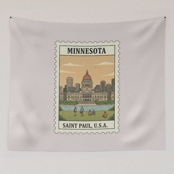 Item preview, Vintage Minnesota Capitol Building Stamp  designed and sold by allaboutstamps.
