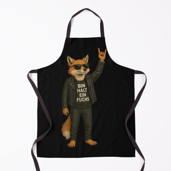 Item preview, Cool Fox with German Slogan and Rock Hand Sign designed and sold by Daagath.
