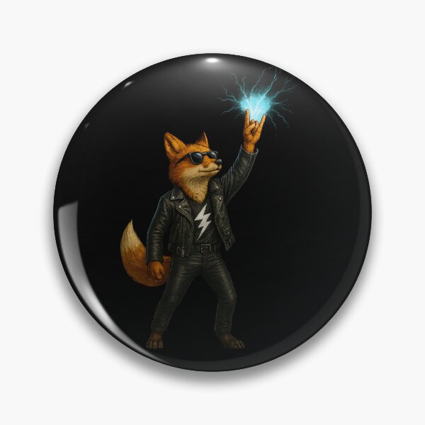 Item preview, Electric Rock Fox with Lightning Power Pose designed and sold by Daagath.