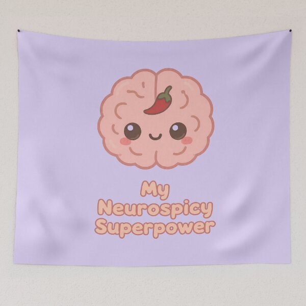 Item preview, My Neurospicy Superpower — Cute Kawaii Brain with Chili Pepper | Neurodivergent Humor Design designed and sold by PureBrain.