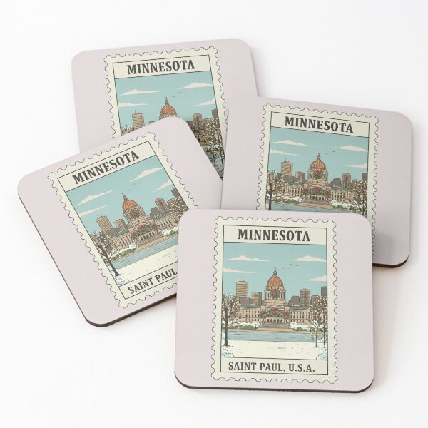 Item preview, Vintage Minnesota Capitol Christmas Saint Paul Stamp designed and sold by allaboutstamps.