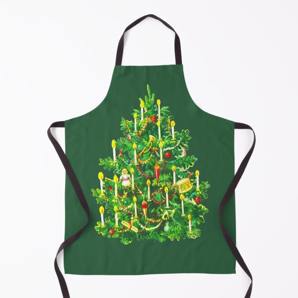 Item preview, Vintage Christmas Tree with Candles Illustrated Art designed and sold by AzizamWorks.