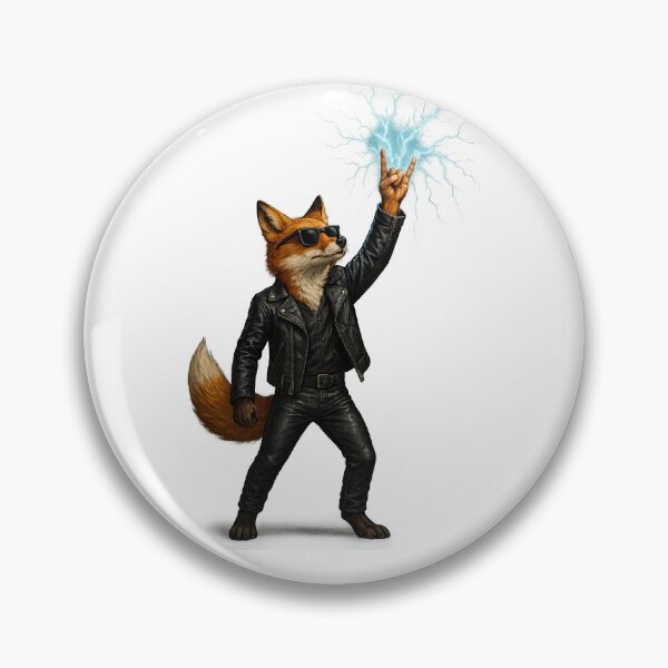 Item preview, Power Surge Fox with Lightning Rock Gesture designed and sold by Daagath.
