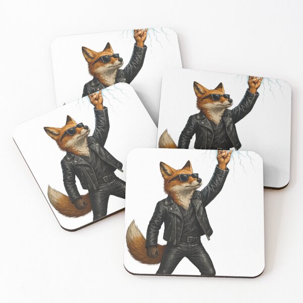 Item preview, Power Surge Fox with Lightning Rock Gesture designed and sold by Daagath.