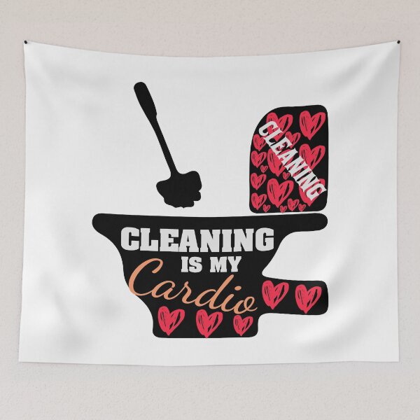 Item preview, Cleaning Is My Cardio Funny Sarcastic Clean Freak Housewife Gift Idea designed and sold by karibov.