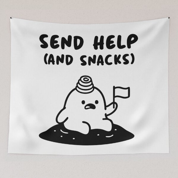 Item preview, Send Help and Snacks! designed and sold by CuteUnipoop.