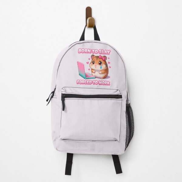 Item preview, Born to Slay Forced to Work Funny Chatty Hamster Meme For Coworker designed and sold by Aesthetic-Avenue.