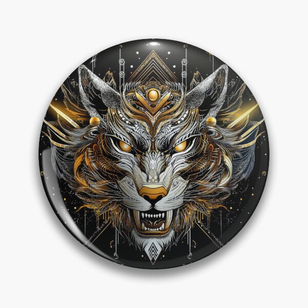 Item preview, Cyber Gold Tiger Head with Futuristic Detailing designed and sold by Daagath.