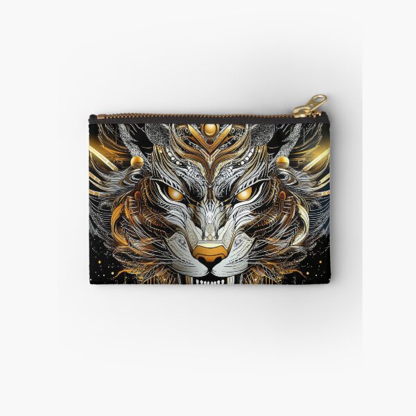 Item preview, Cyber Gold Tiger Head with Futuristic Detailing designed and sold by Daagath.
