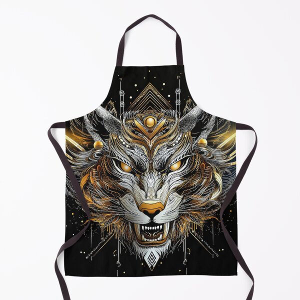 Item preview, Cyber Gold Tiger Head with Futuristic Detailing designed and sold by Daagath.