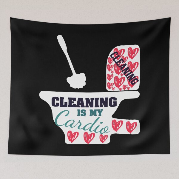 Item preview, Cleaning Is My Cardio – Funny Housekeeping Quote Gift for Clean Lovers, Family & Fitness Fans designed and sold by karibov.