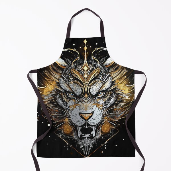 Item preview, Sacred Geometry Tiger with Golden Futuristic Elements designed and sold by Daagath.