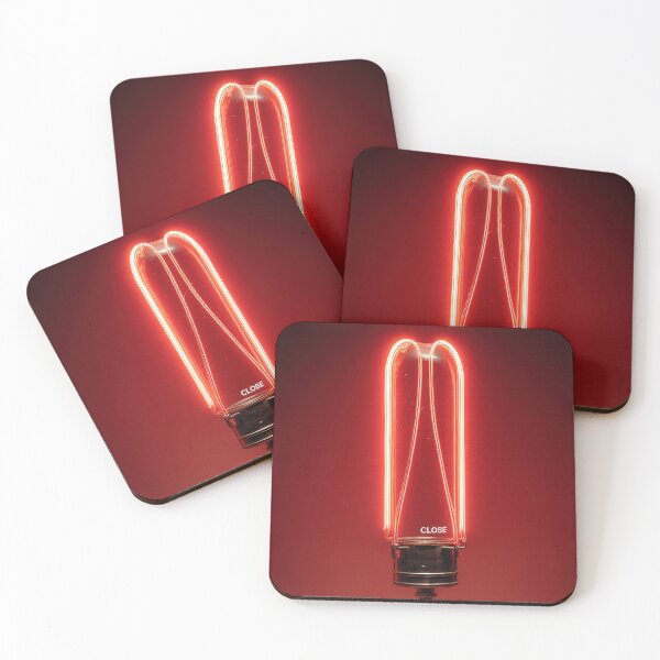Item preview, Neon “CLOSE” Sign Inside Light Bulb – Modern Red Glow Aesthetic designed and sold by Grafititee.