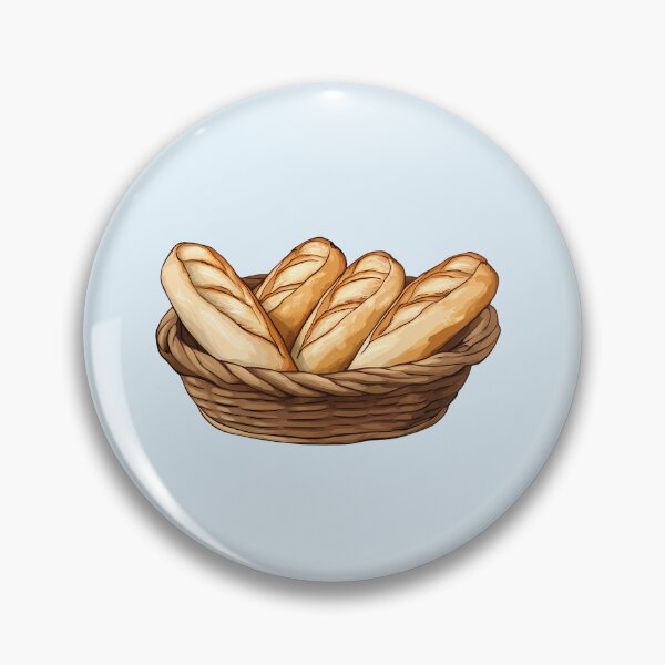 Item preview, Basket of Stonebaked White Baguettes designed and sold by sakurashorty.