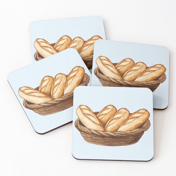 Item preview, Basket of Stonebaked White Baguettes designed and sold by sakurashorty.