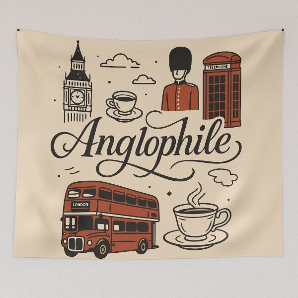 Item preview, Anglophile London Icons - Vintage British Travel & Tea Lover Design designed and sold by MAGICKEY2024.