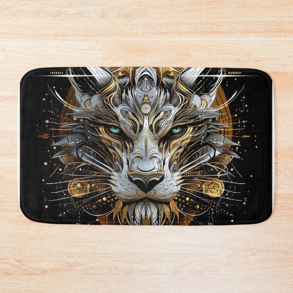 Item preview, Mystic Tech Tiger with Emerald Eyes and Golden Circuitry designed and sold by Daagath.