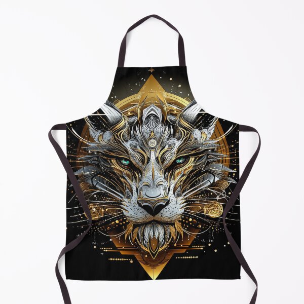 Item preview, Mystic Tech Tiger with Emerald Eyes and Golden Circuitry designed and sold by Daagath.